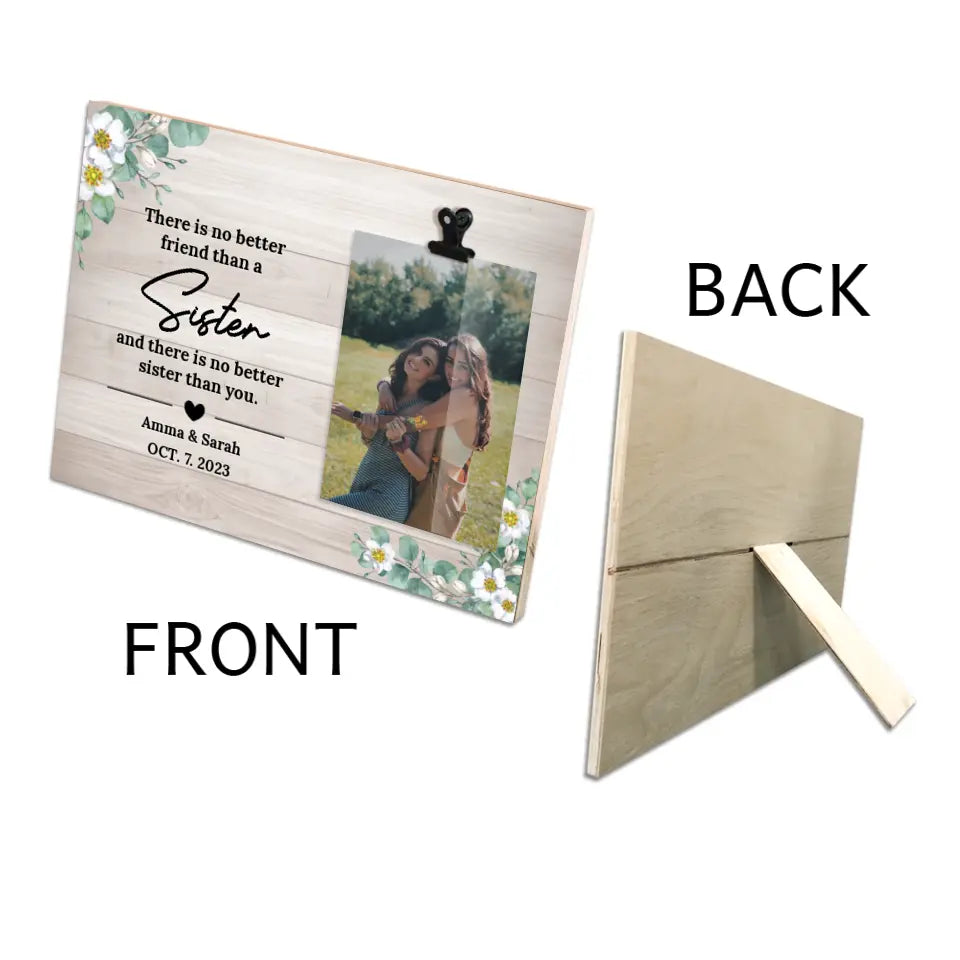 Personalized Sister Photo Clip Frame - Gift for Sisters - Suartprinting 