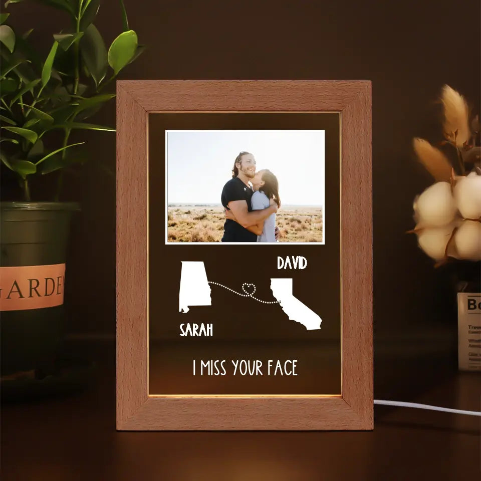 Personalized Long Distance Photo Lamp | Memorable Anniversary Gift - Suartprinting
