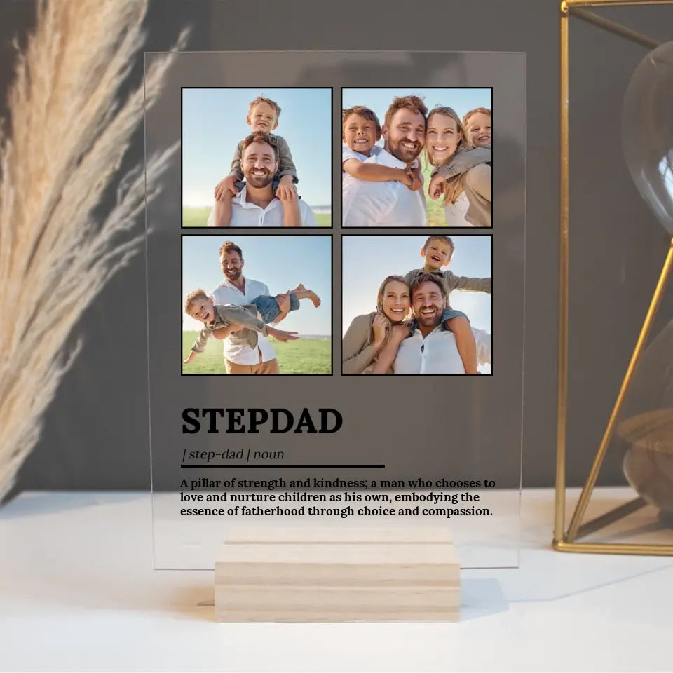  Step Dad Definition Photo Acrylic Plaque for Father's Day - Suartprinting