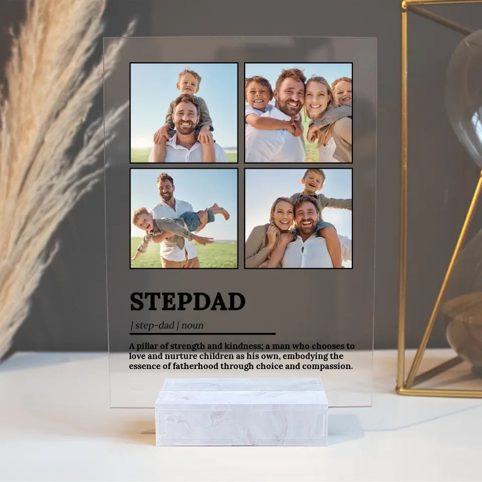  Step Dad Definition Photo Acrylic Plaque for Father's Day - Suartprinting