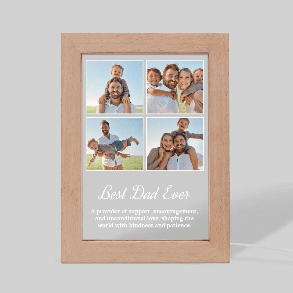 Father's Day Photo Present - Frame Lamp - Suartprinting 