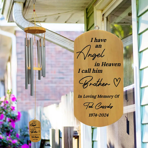 Brother's Memorial Wind Chime - Angel in Heaven - Suartprinting