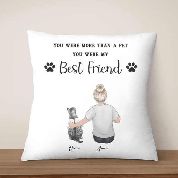 Cat Sympathy Personalized Pillow Gift for Cat Mom - Suartprinting