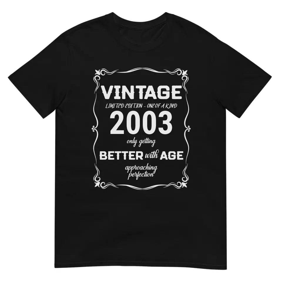 Custom 21st Birthday T-Shirt Black - Best Gift for Him - Suartprinting