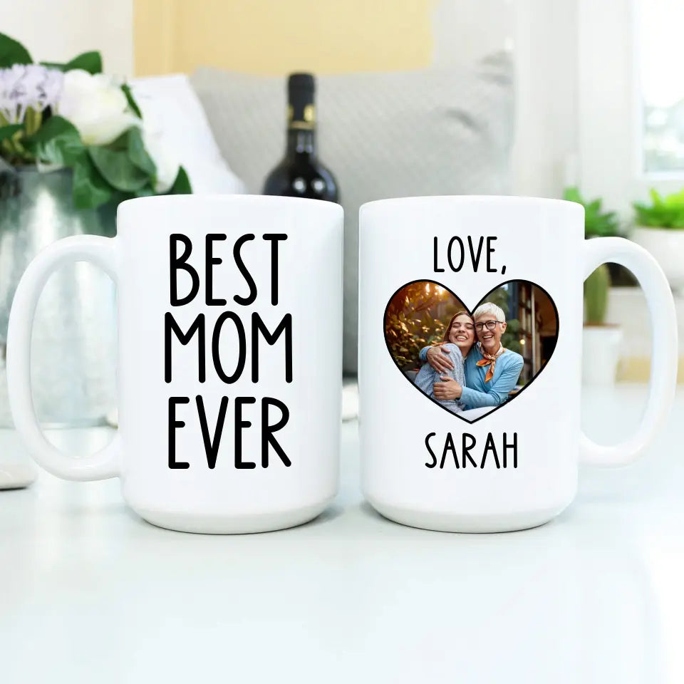 'Best Mom Ever' Custom Photo Mug Mother's Day Gift - Suartprinting