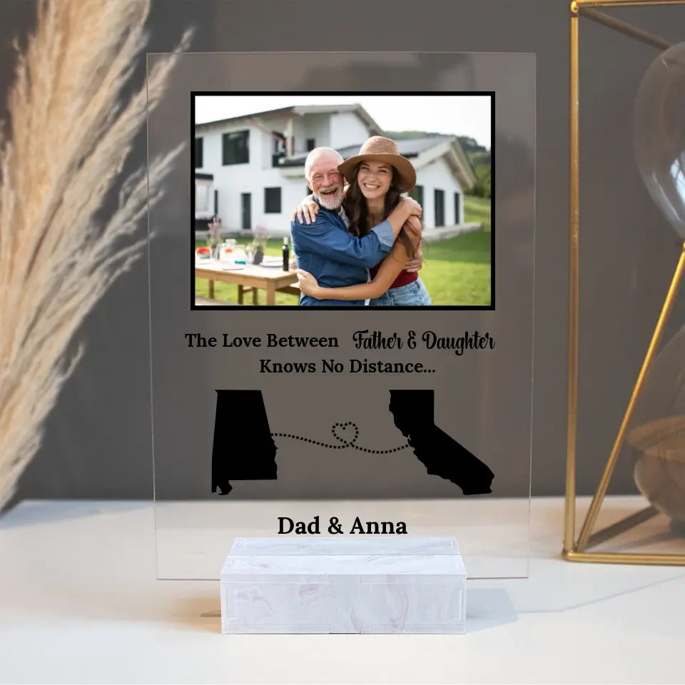 Custom Acrylic Plaque Dad Daughter Long-Distance Gift - Suartprinting