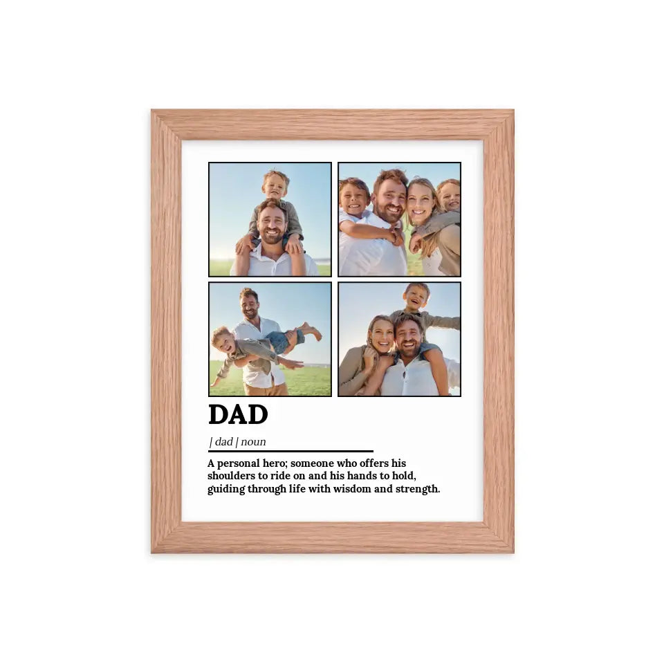 Unique Dad Definition Photo Wall Art for Father's Day - Suartprinting
