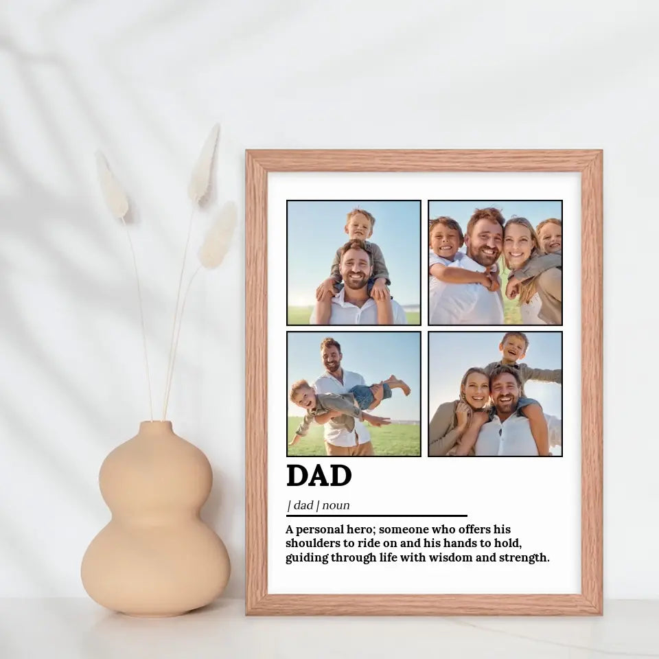 Unique Dad Definition Photo Wall Art for Father's Day - Suartprinting