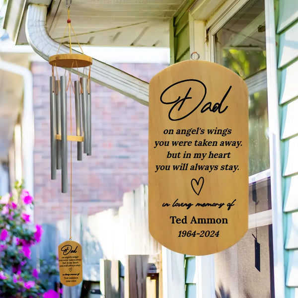 Memorial Wind Chime for Dad's Remembrance - Suartprinting