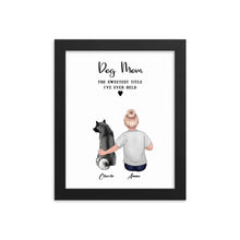 Custom Dog Mom Framed Poster - Black Frame - Suartprinting