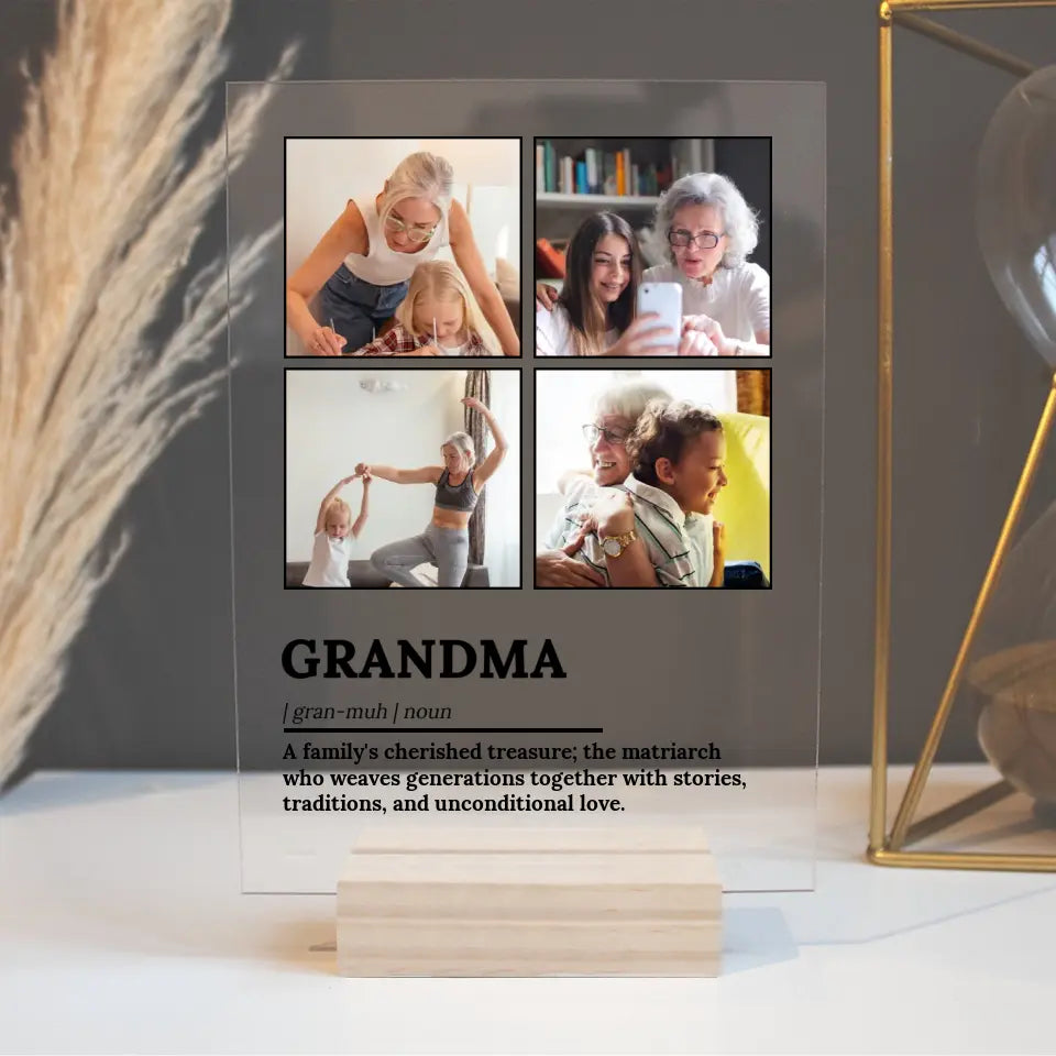 Custom Grandma Definition Acrylic Plaque for Mother's Day - Suartprinting