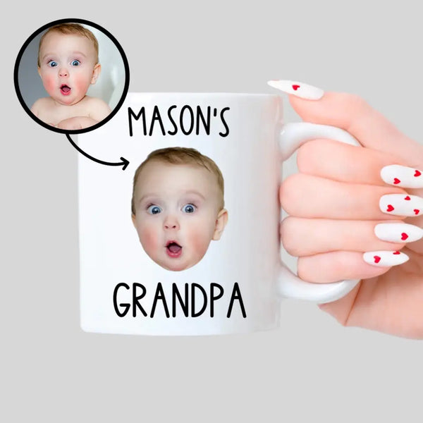 Grandpa's Baby Face Custom Photo Mug 11oz - Suartprinting