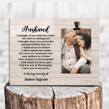 Custom Husband Memorial Photo Frame - Lasting Memory | Suartprinting