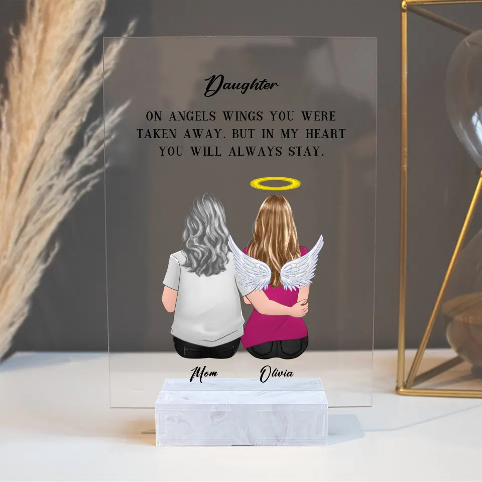 Custom Memorial Gifts for Loss of Daughter - Acrylic Plaque - Suartprinting