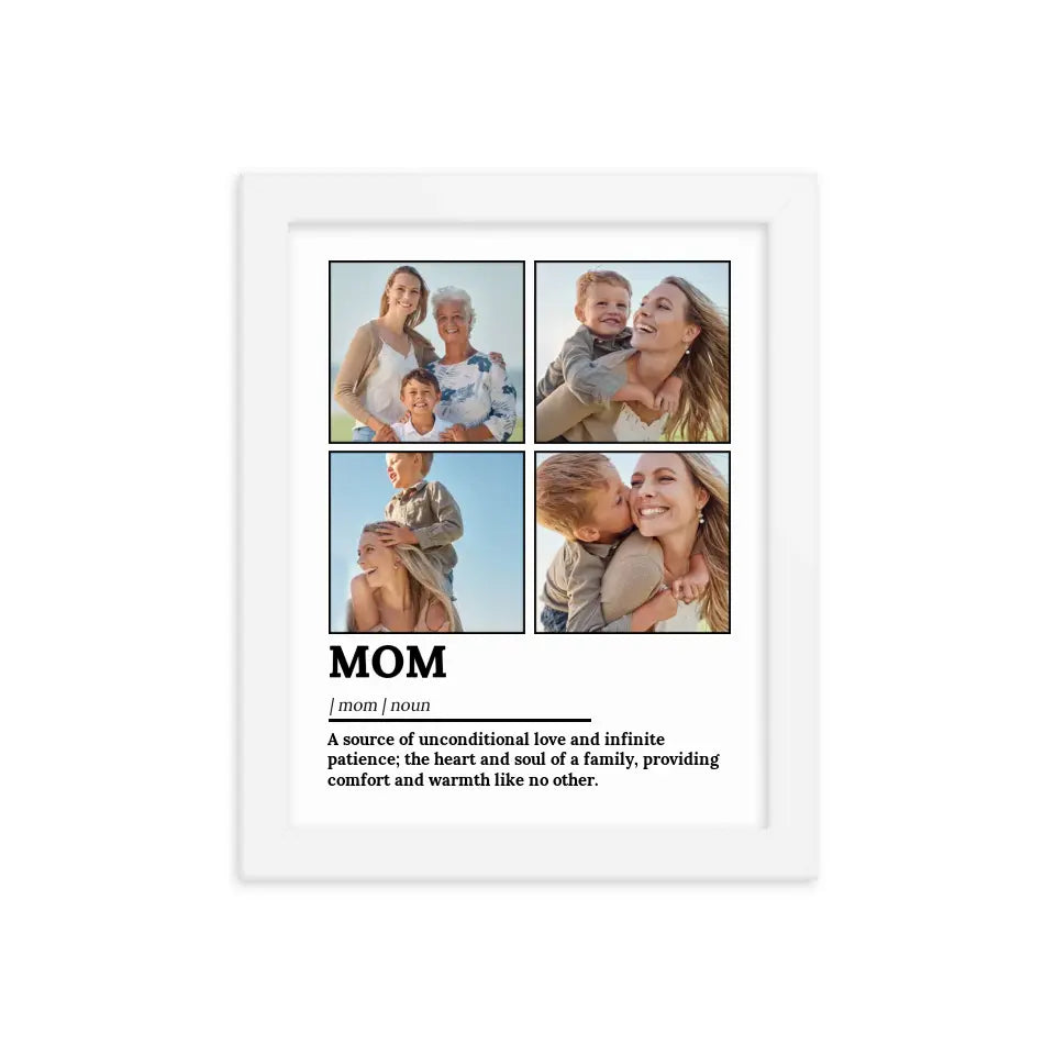 Custom Mom Definition Photo Wall Art for Mother's Day Gift - Suartprinting