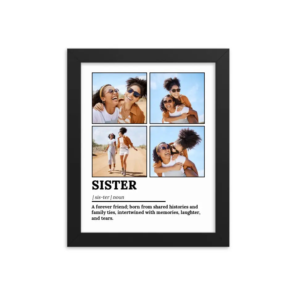 Custom Sister Definition Photo Wall Art - Birthday Gift - Suartprinting