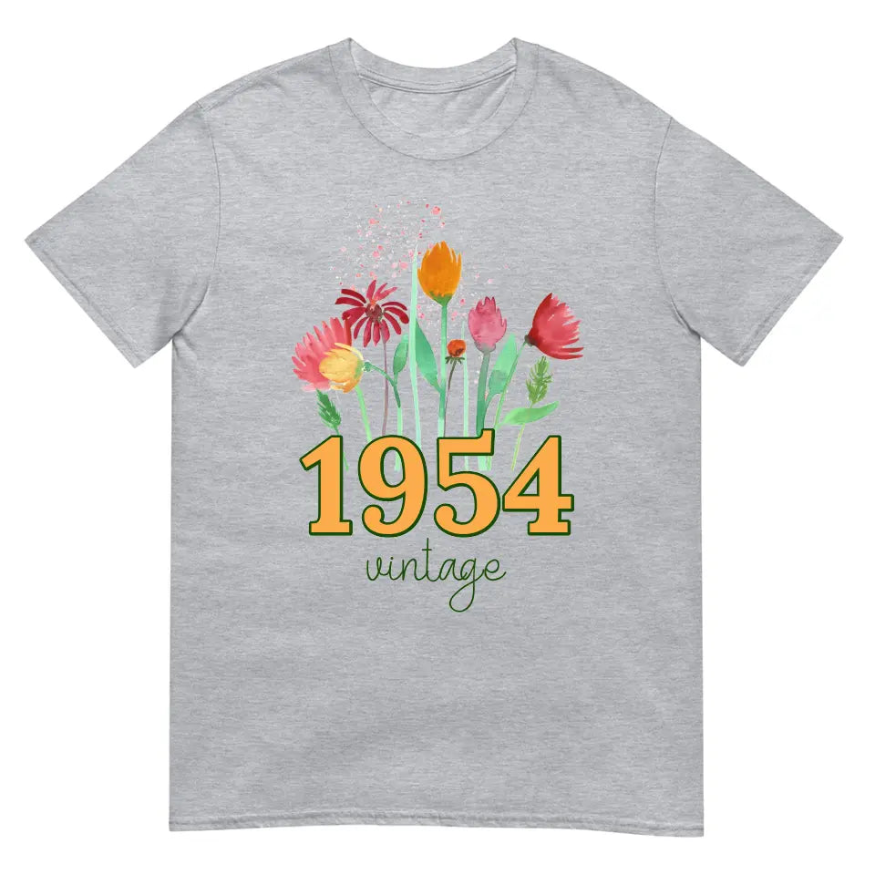 Customized 70th Birthday T-Shirt Grey - Gift for Her - Suartprinting