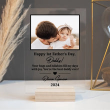  First Father's Day Acrylic Plaque for New Daddy- Suartprinting