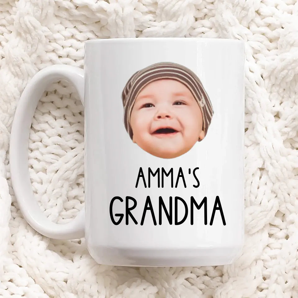 Grandma's Baby Face Mug 15oz, A Treasured Gift - Suartprinting