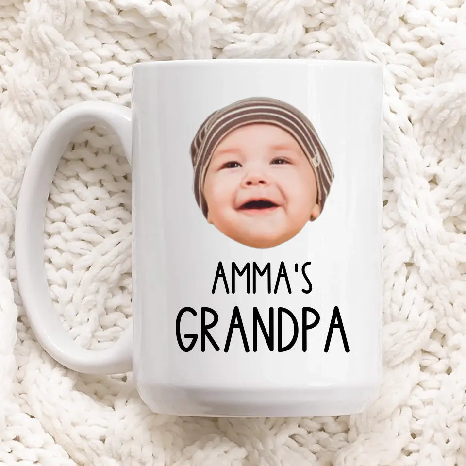Grandpa's Baby Face on a Mug, Perfect Gift -  Suartprinting