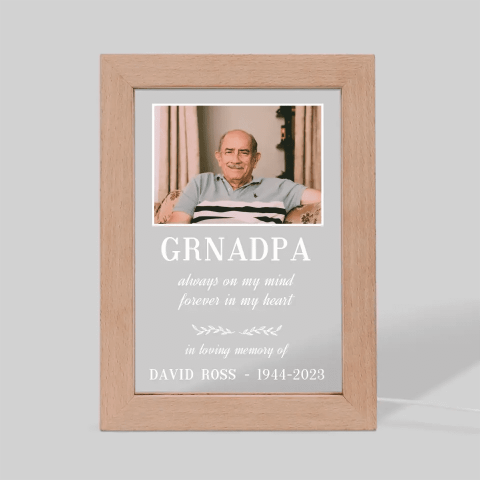 Grandpa's Memorial Photo Lamp - Suartprinting 