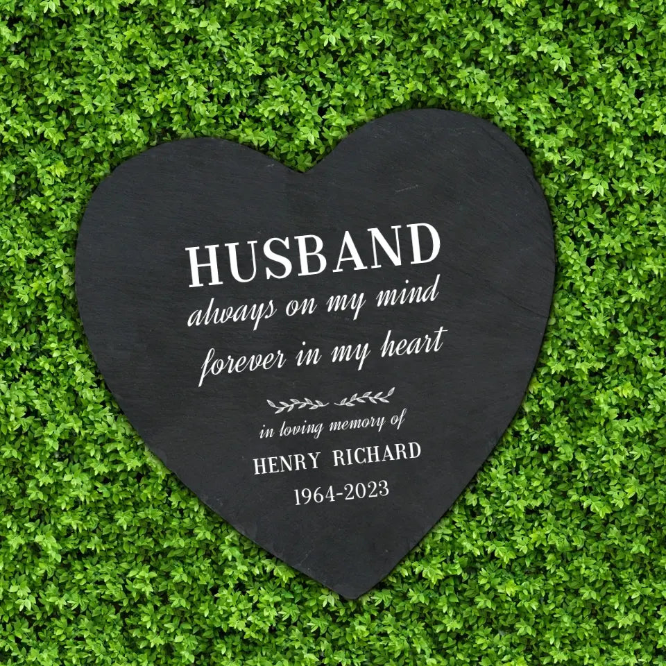 Custom Husband Memorial Garden Stone - Suartprinting