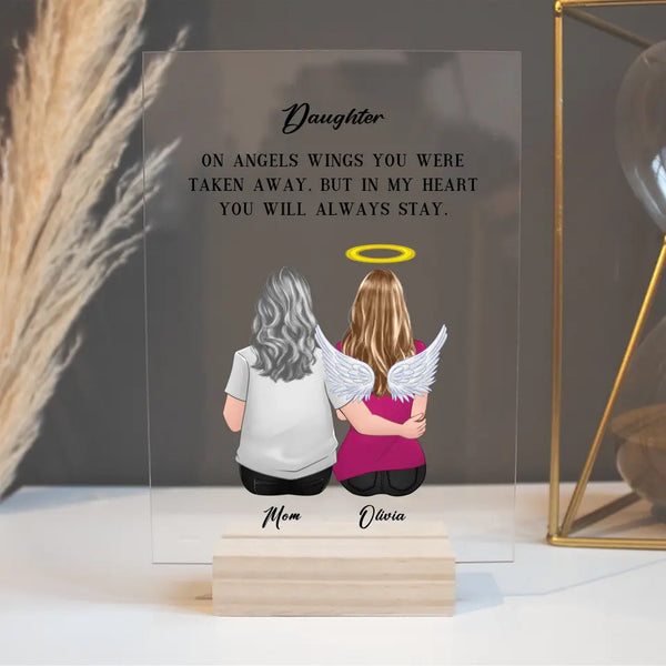 Custom Memorial Gifts for Loss of Daughter - Acrylic Plaque - Suartprinting