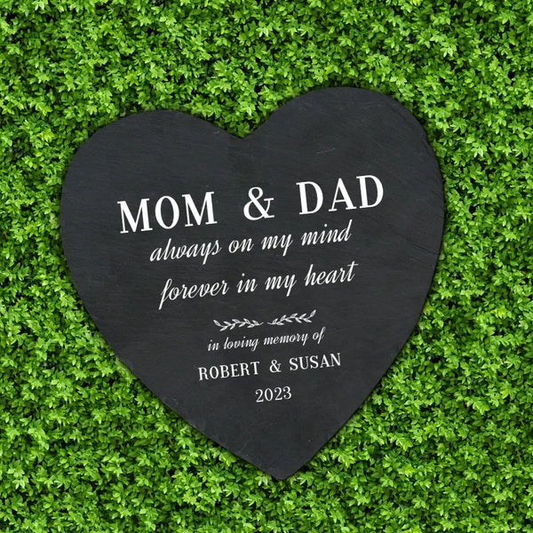 Memorial Garden Stone for Parents - Memorial Gift - Suartprinting