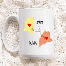 Mom and Daughter Long Distance Relationship Mug Front - Suartprinting