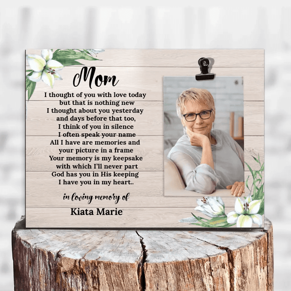 Mom Memorial Photo Frame for Thoughtful Tribute - Suartprinting