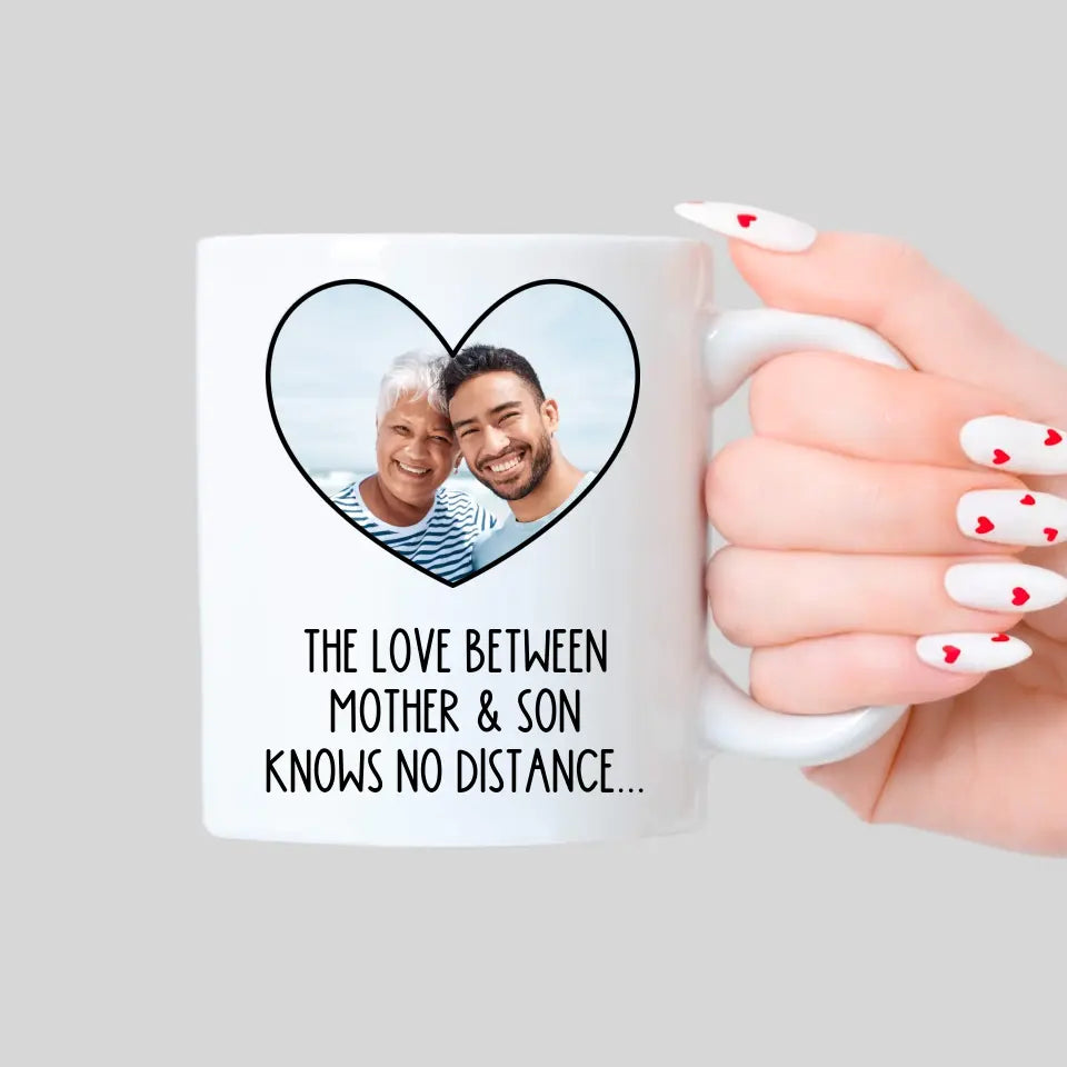 Long Distance Relationship Gift, Mom & Son Mug Back - Suartprinting