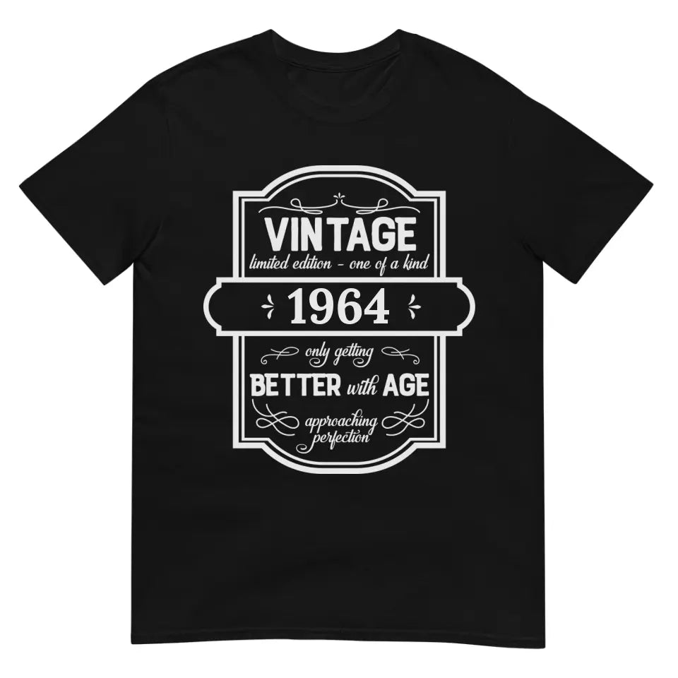 Personalized 60th Birthday T-Shirt Black - Gift for Him - Suartprinting