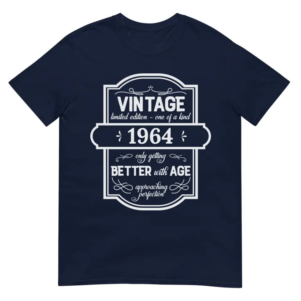 Personalized 60th Birthday T-Shirt Navy - Gift for Him - Suartprinting