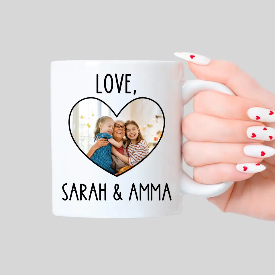 'Best Grandma Ever' Personalized Photo Mug Back - Suartprinting
