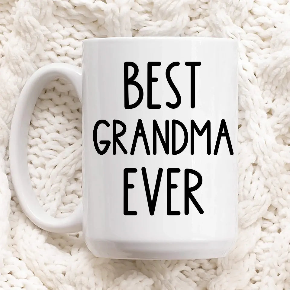 'Best Grandma Ever' Personalized Photo Mug Front - Suartprinting