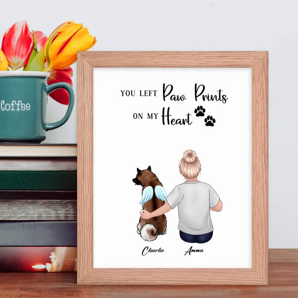 Personalized Dog Memorial Framed Poster for Her - Suartprinting