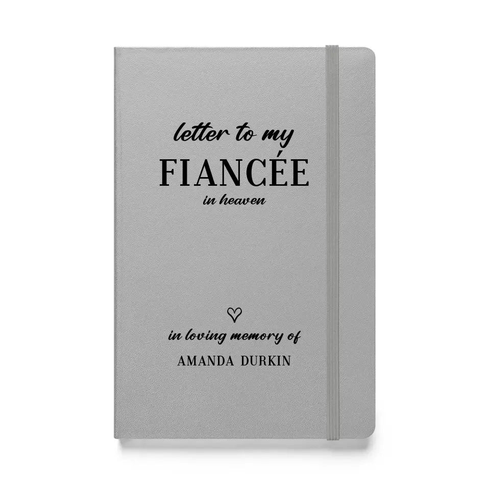 Personalized Fiancée Grief Journal Notebook Grey - Suartprinting