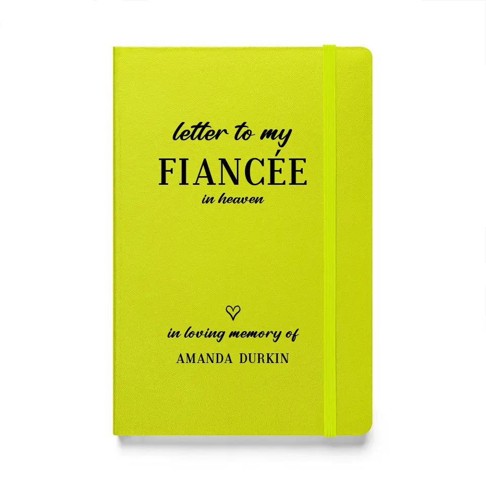 Personalized Fiancée Grief Journal Notebook Lime - Suartprinting