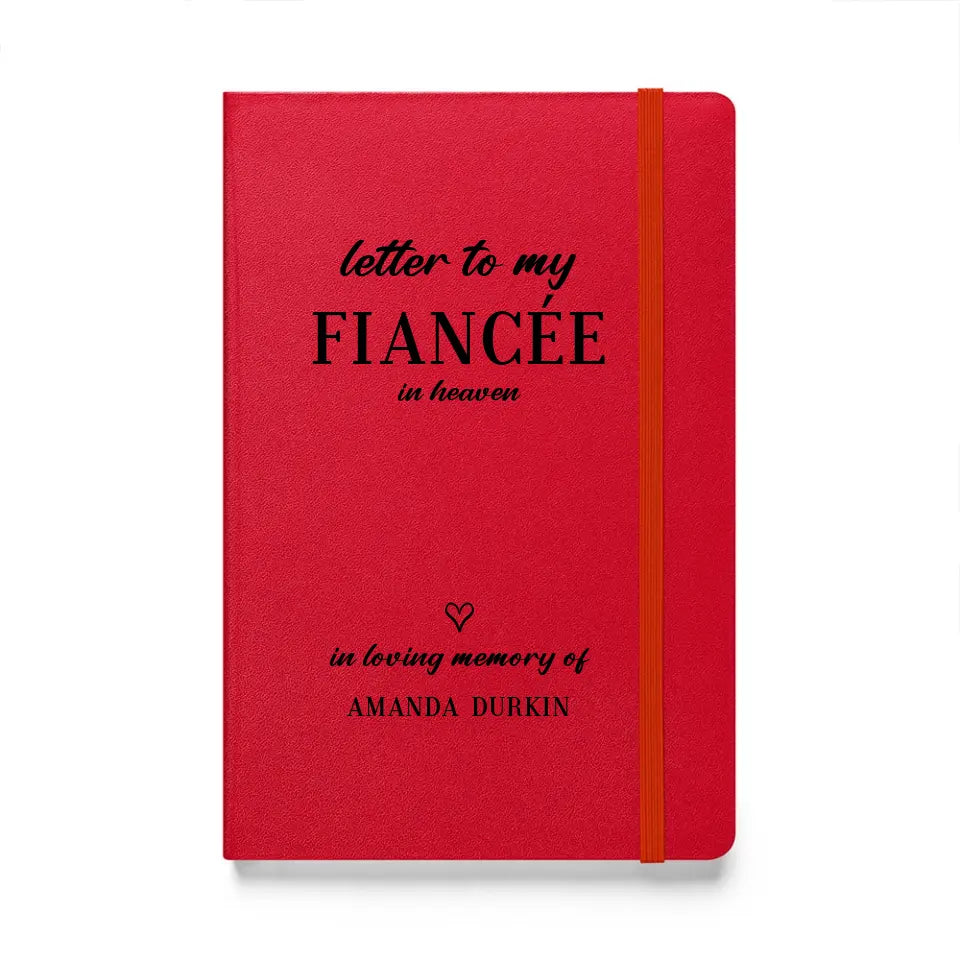 Personalized Fiancée Grief Journal Notebook Red - Suartprinting