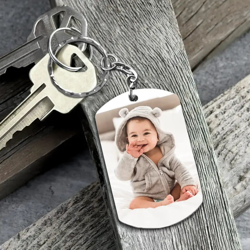 Personalized Grandma Keychain Back - New Grandma's First Gift | Suartprinting