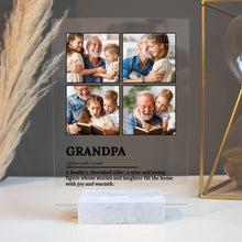 Custom Grandpa Definition Photo Acrylic Plaque for Father's Day - Suartprinting