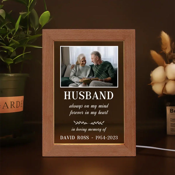 Personalized Memorial Photo Lamp for Husband - Heartfelt Keepsake | Suartprinting