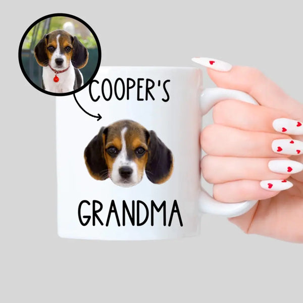 Personalized Pet Face Mug for Cat & Dog Grandmas 11oz - Suartprinting
