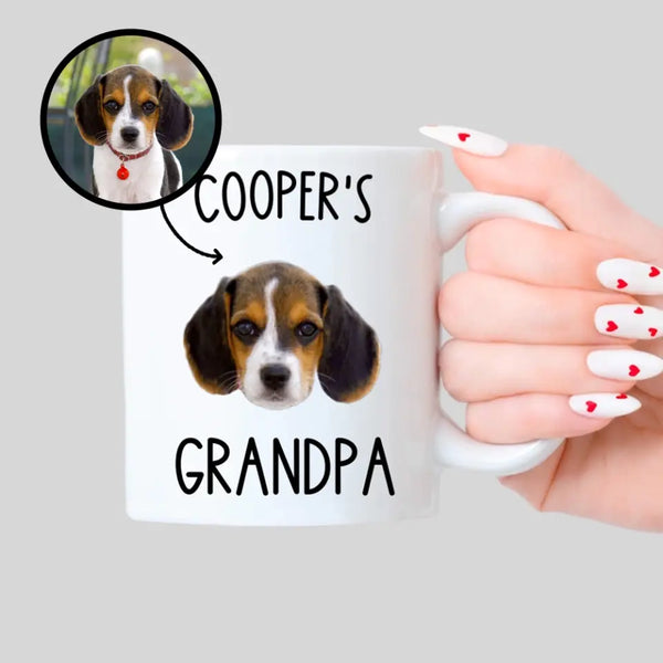 Custom Pet Face Mug for Dog or Cat Grandpas 11oz - Suartprinting