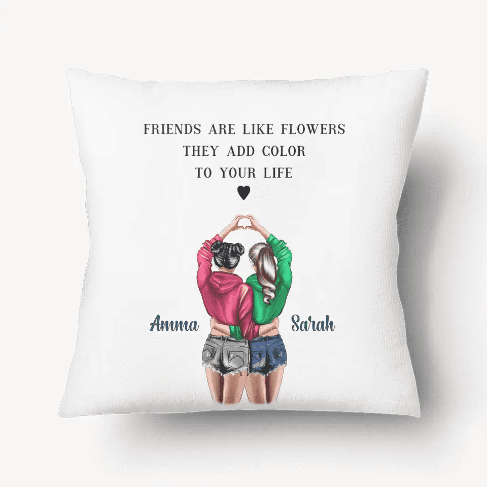 Personalized Pillow Case Birthday Gift for Female Friend - Suartprinting