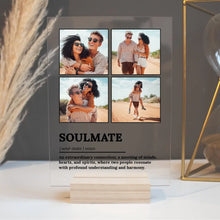 Personalized Soulmate Definition Photo Acrylic Plaque -  Couple's Gift -Suartprinting