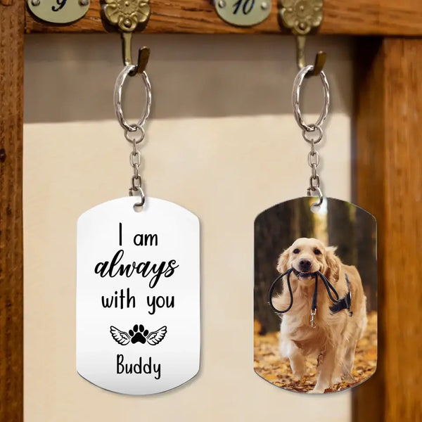 Pet Memorial Keychain - "I Am Always With You" Tribute - Suartprinting