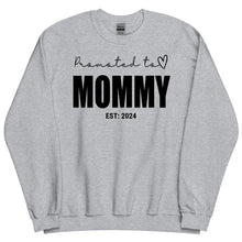 'Promoted to Mommy' Sweatshirt for New Mom Grey - Suartprinting