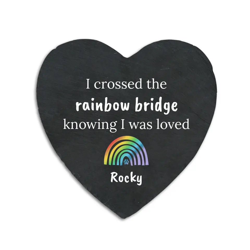 Rainbow Bridge Pet Memorial Stone - Loving Memory - Suartprinting