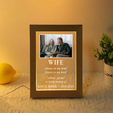 Custom Wife Memorial Photo Lamp - Loving Light - Suartprinting